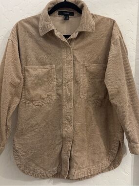 Forever 21 Tam/Camel Corduroy Button-Down Shirt